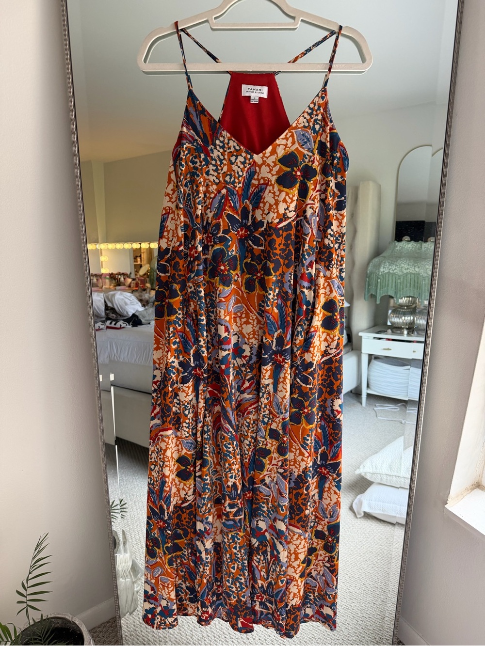 Floral V-Neck Maxi Dress in Multicolor
